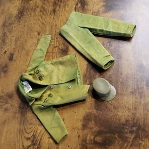 Vintage GI Joe Doll Hong Kong jacket pants and plastic hat bundle